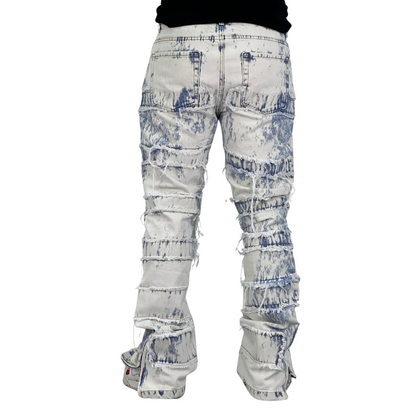 JEANS SFRANGIATI CON ZIP AL FONDO